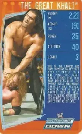 2009 Top Trumps Specials WWE 3D (U.K.) feature card