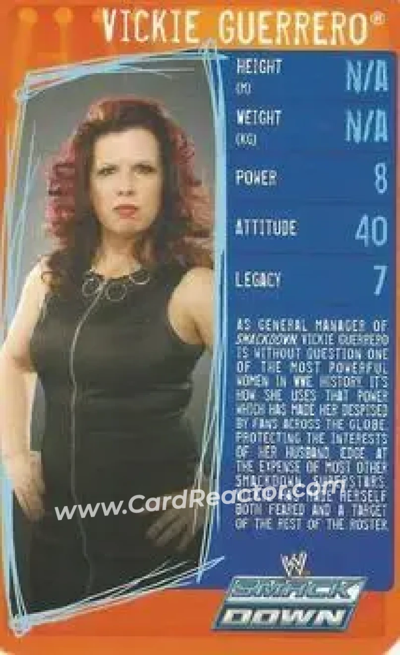 2009 Top Trumps Specials WWE 3D (U.K.) #NNO - Vickie Guerrero - Front