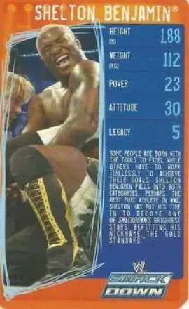 2009 Top Trumps Specials WWE 3D (U.K.) #NNO - Shelton Benjamin