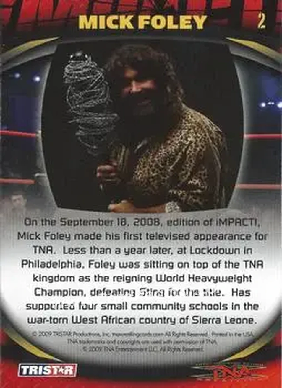 2009 TriStar TNA Impact #2 - Mankind - Back