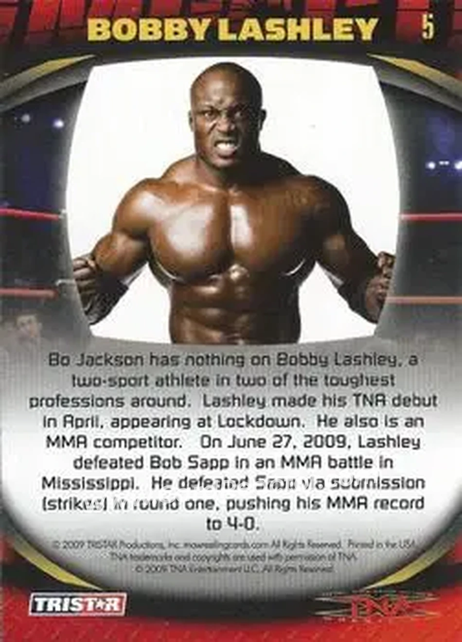 2009 TriStar TNA Impact #5 - Bobby Lashley - Back