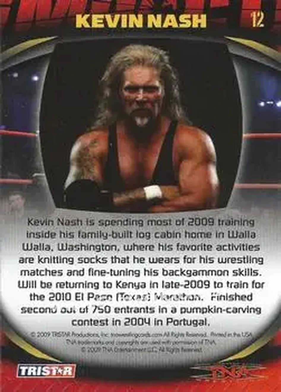 2009 TriStar TNA Impact #12 - Kevin Nash - Back