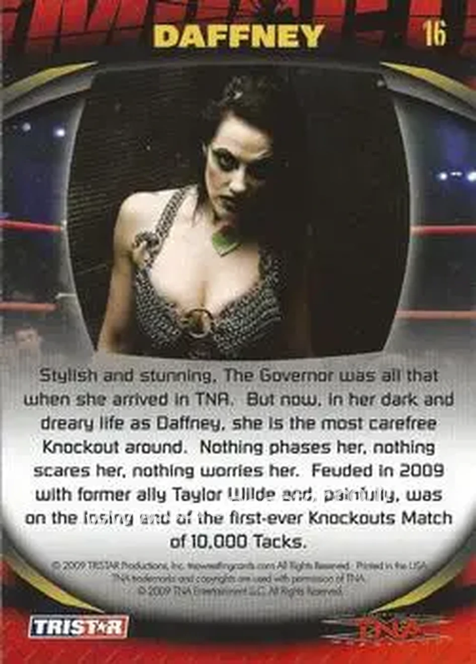 2009 TriStar TNA Impact #16 - Daffney - Back