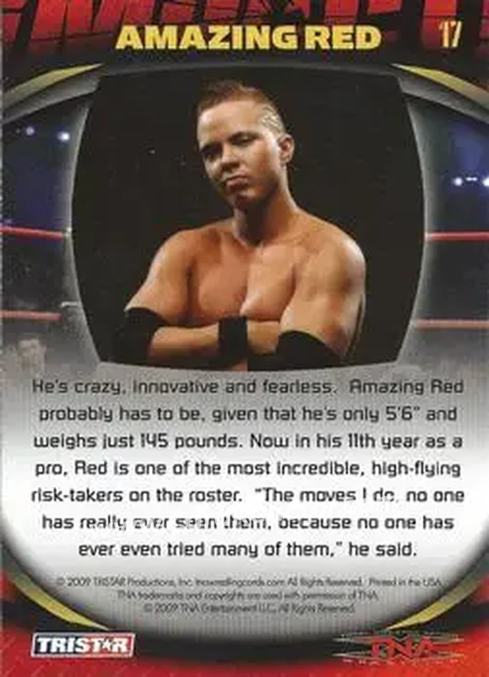 2009 TriStar TNA Impact #17 - Amazing Red - Back