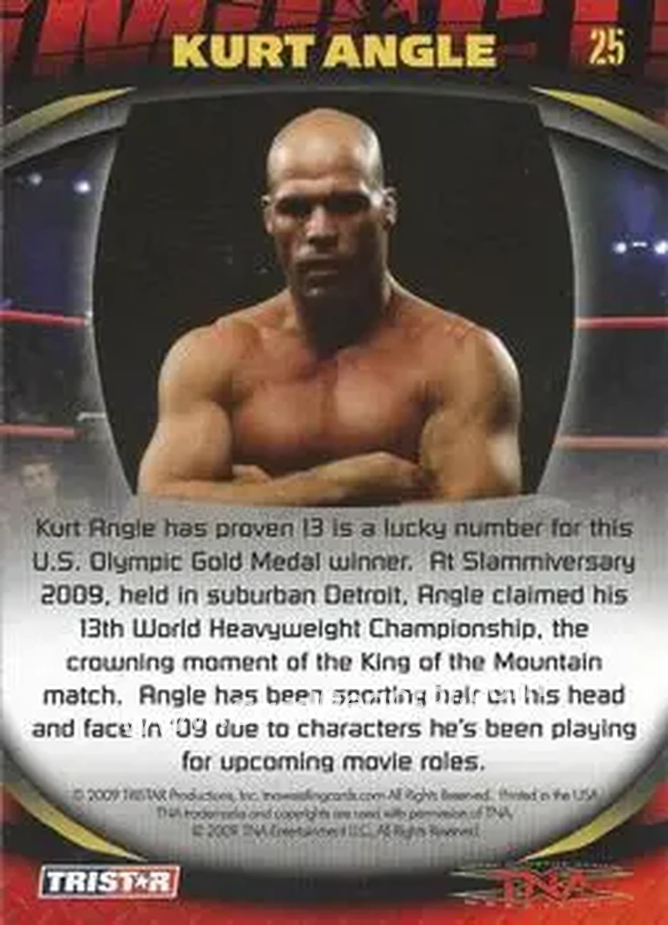 2009 TriStar TNA Impact #25 - Kurt Angle - Back