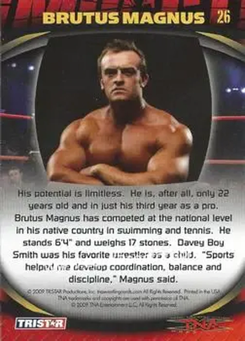 2009 TriStar TNA Impact #26 - Nick Aldis - Back