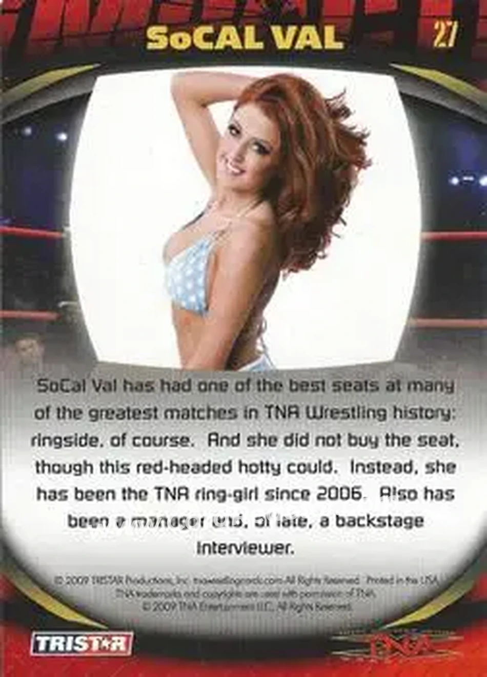 2009 TriStar TNA Impact #27 - SoCal Val - Back