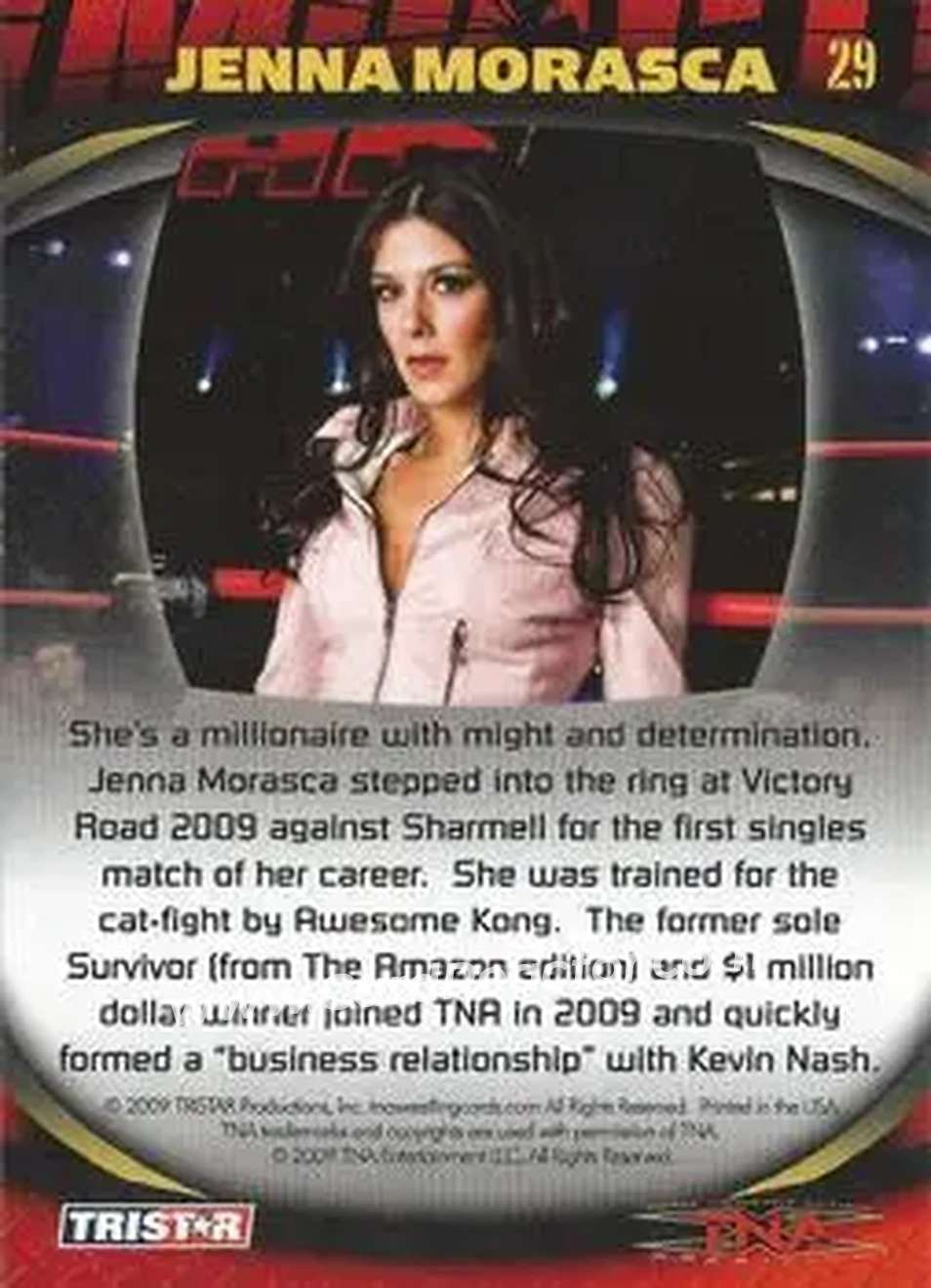 2009 TriStar TNA Impact #29 - Jenna Morasca - Back