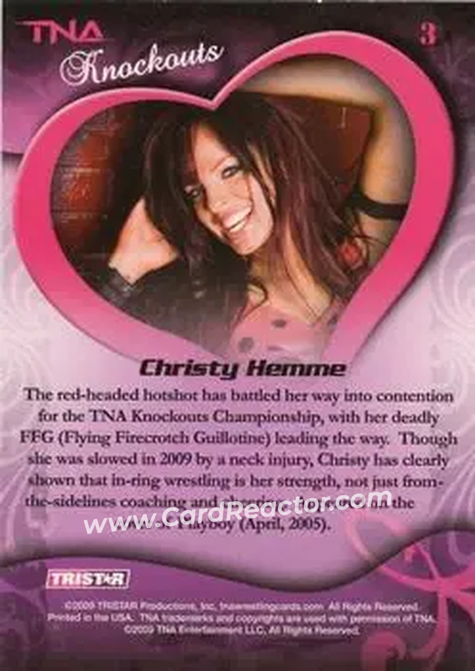 2009 TriStar TNA Knockouts #3 - Christy Hemme - Back