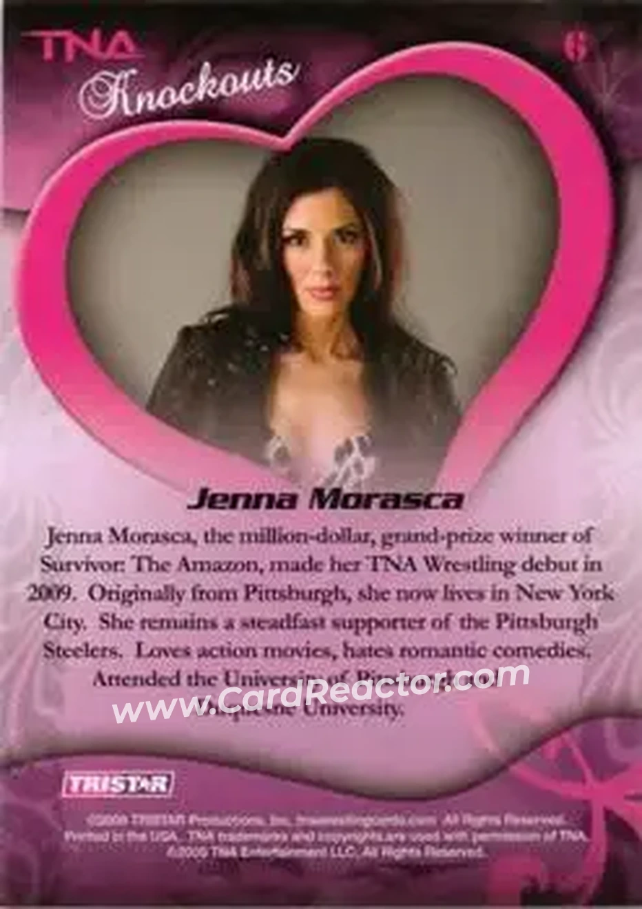2009 TriStar TNA Knockouts #6 - Jenna Morasca - Back
