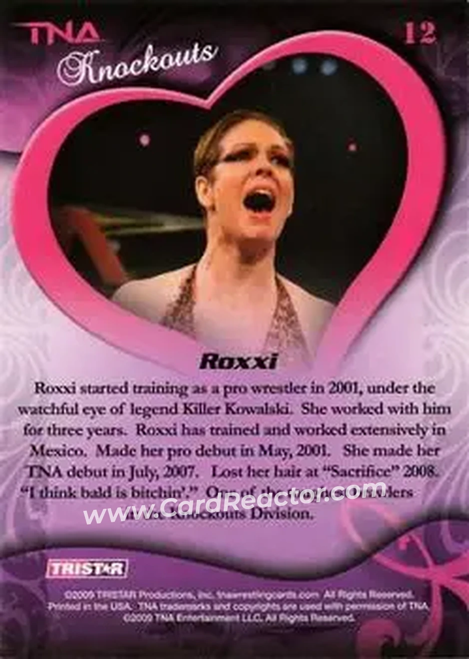 2009 TriStar TNA Knockouts #12 - Roxxi - Back
