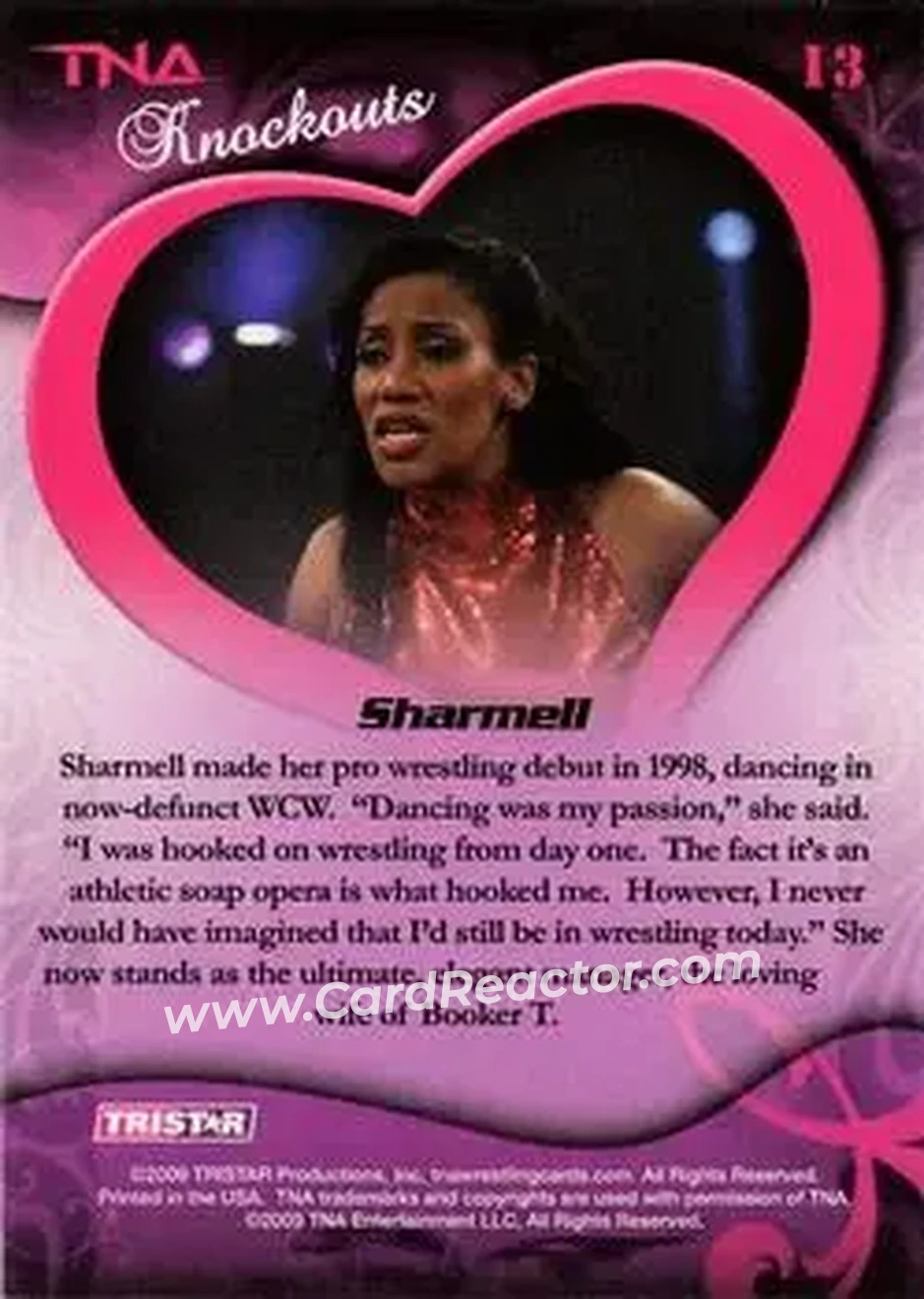 2009 TriStar TNA Knockouts #13 - Sharmell - Back