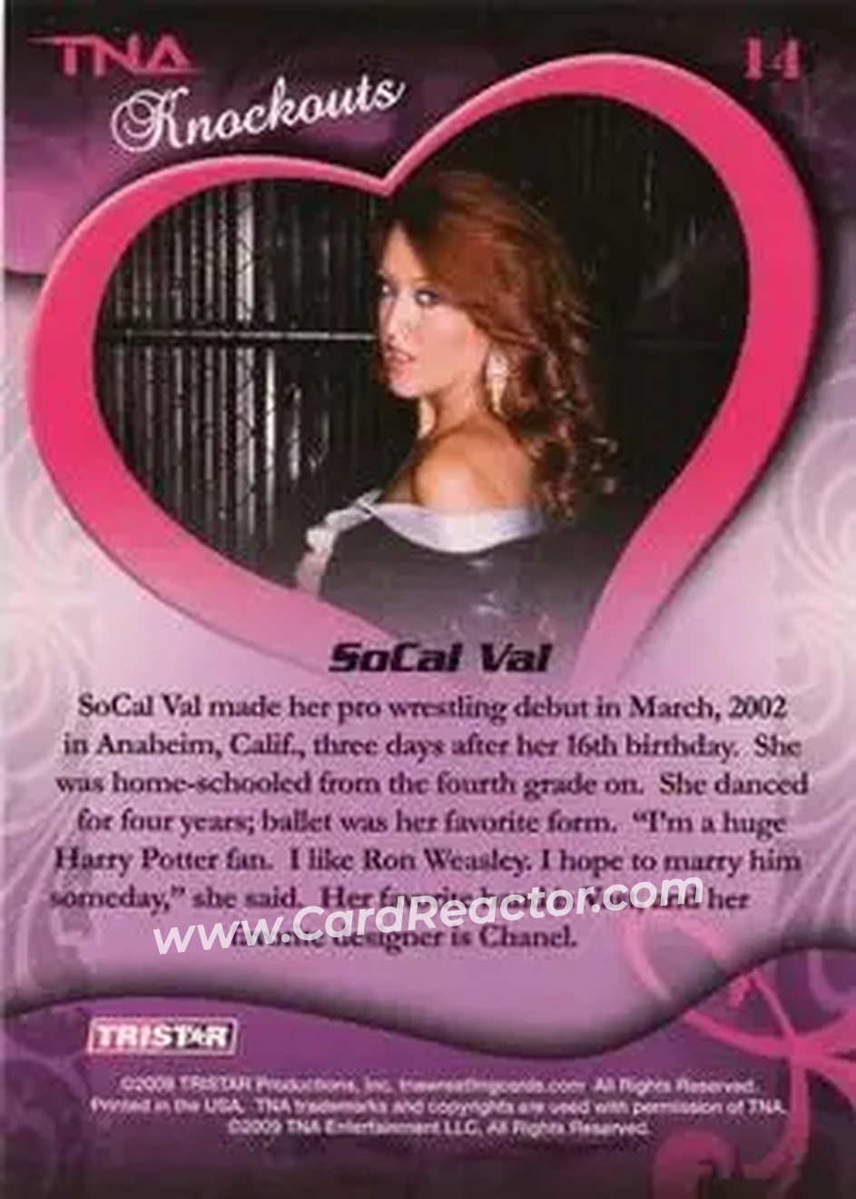 2009 TriStar TNA Knockouts #14 - SoCal Val - Back