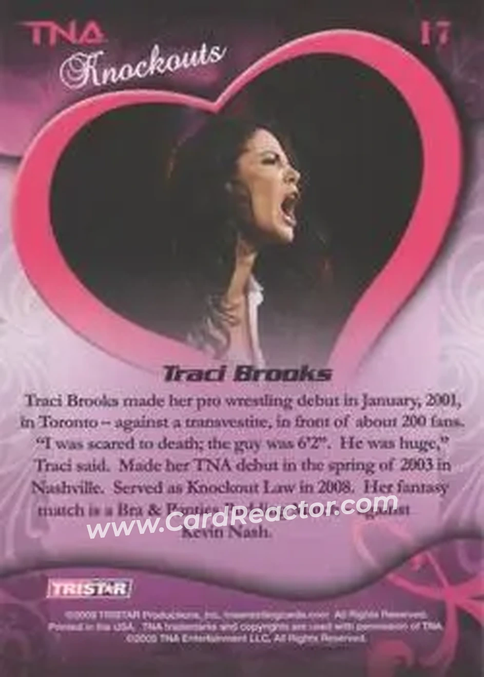 2009 TriStar TNA Knockouts #17 - Traci Brooks - Back