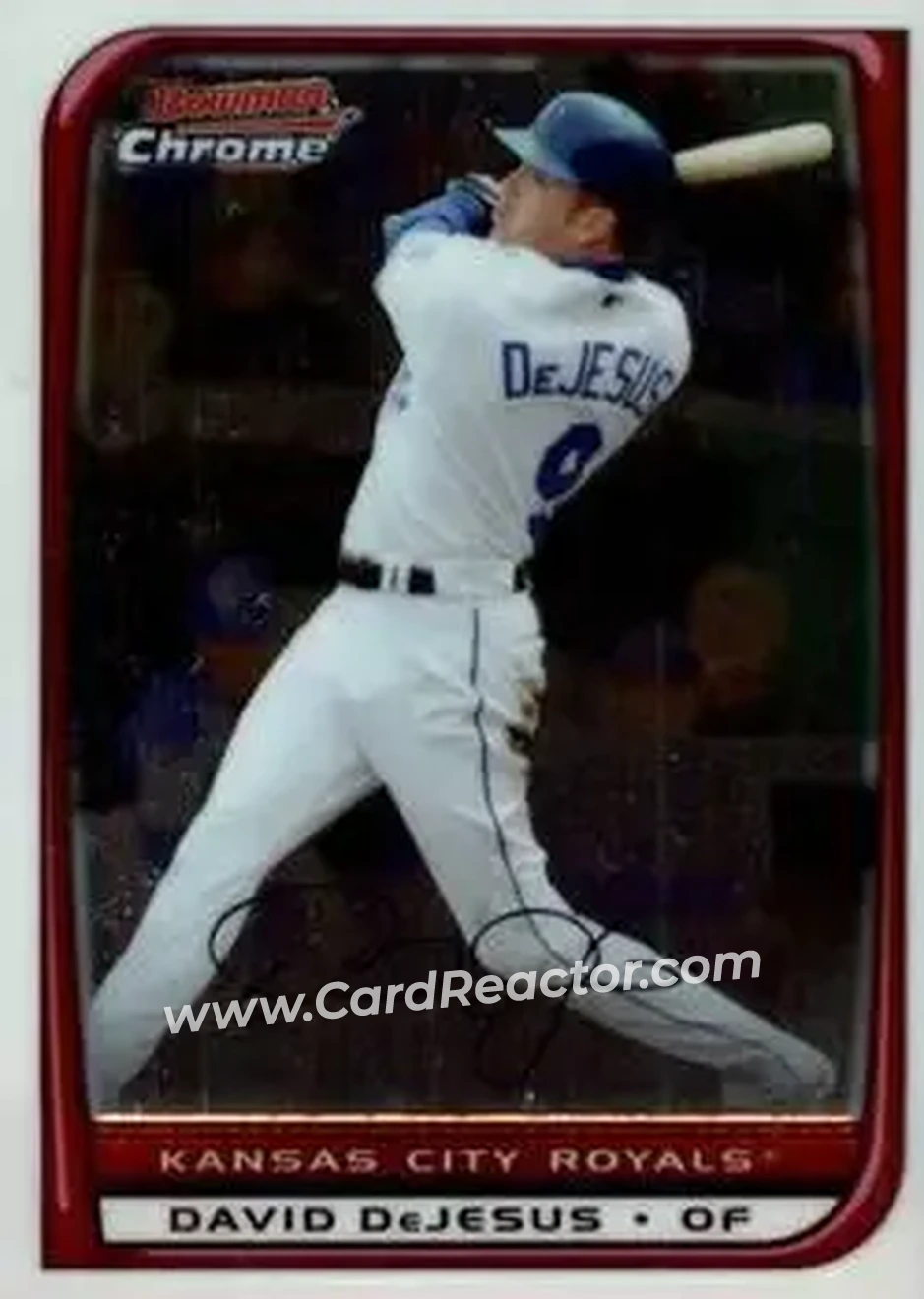 2008 Bowman Chrome #2 - David DeJesus - Kansas City Royals - Front