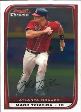 2008 Bowman Chrome #4 - Mark Teixeira - Atlanta Braves