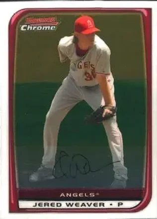 2008 Bowman Chrome #7 - Jered Weaver - Los Angeles Angels