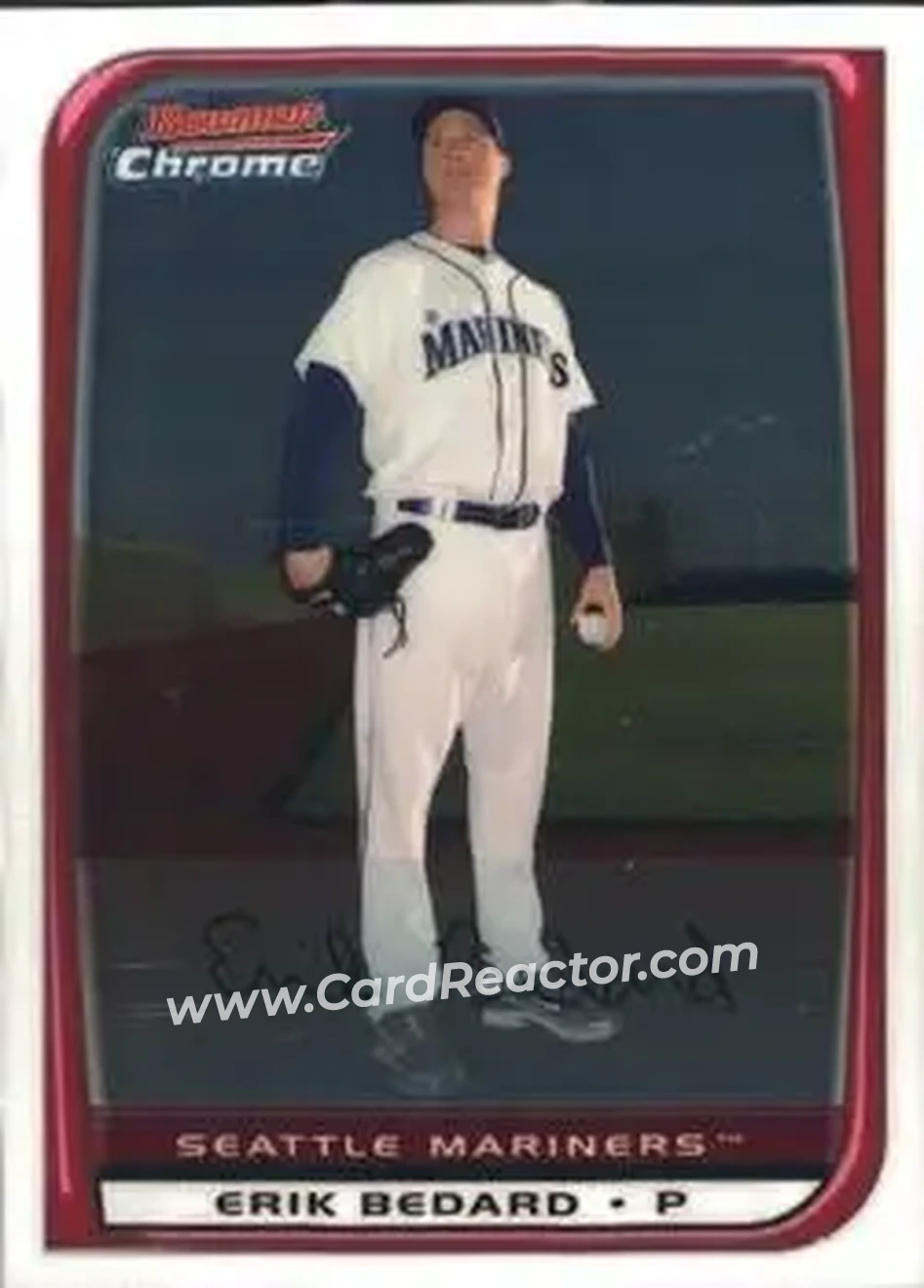 2008 Bowman Chrome #10 - Erik Bedard - Seattle Mariners - Front