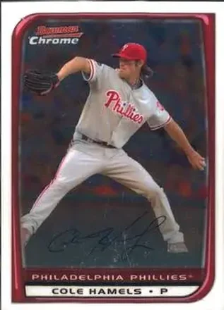 2008 Bowman Chrome #12 - Cole Hamels - Philadelphia Phillies