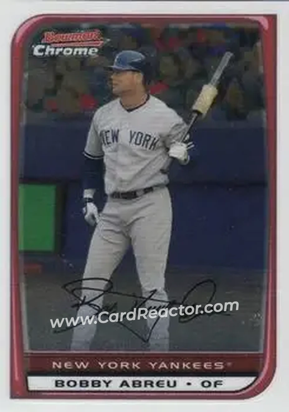 2008 Bowman Chrome #13 - Bob Abreu - New York Yankees - Front