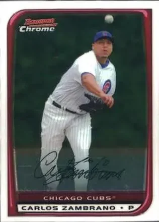 2008 Bowman Chrome #14 - Carlos Zambrano - Chicago Cubs