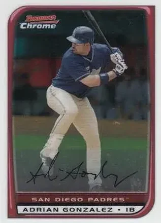 2008 Bowman Chrome #18 - Adrian Gonzalez - San Diego Padres
