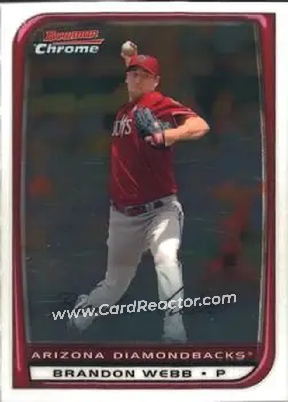 2008 Bowman Chrome #19 - Brandon Webb - Arizona Diamondbacks - Front