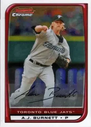 2008 Bowman Chrome #21 - A.J. Burnett - Toronto Blue Jays