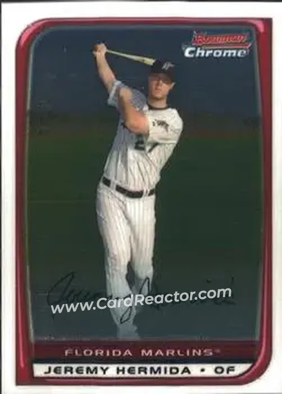 2008 Bowman Chrome #23 - Jeremy Hermida - Florida Marlins - Front