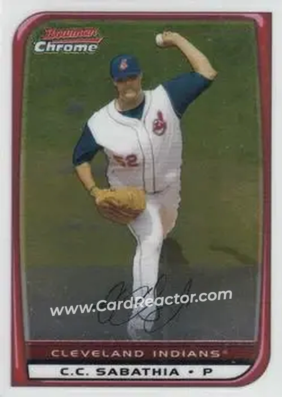 2008 Bowman Chrome #24 - CC Sabathia - Cleveland Indians - Front