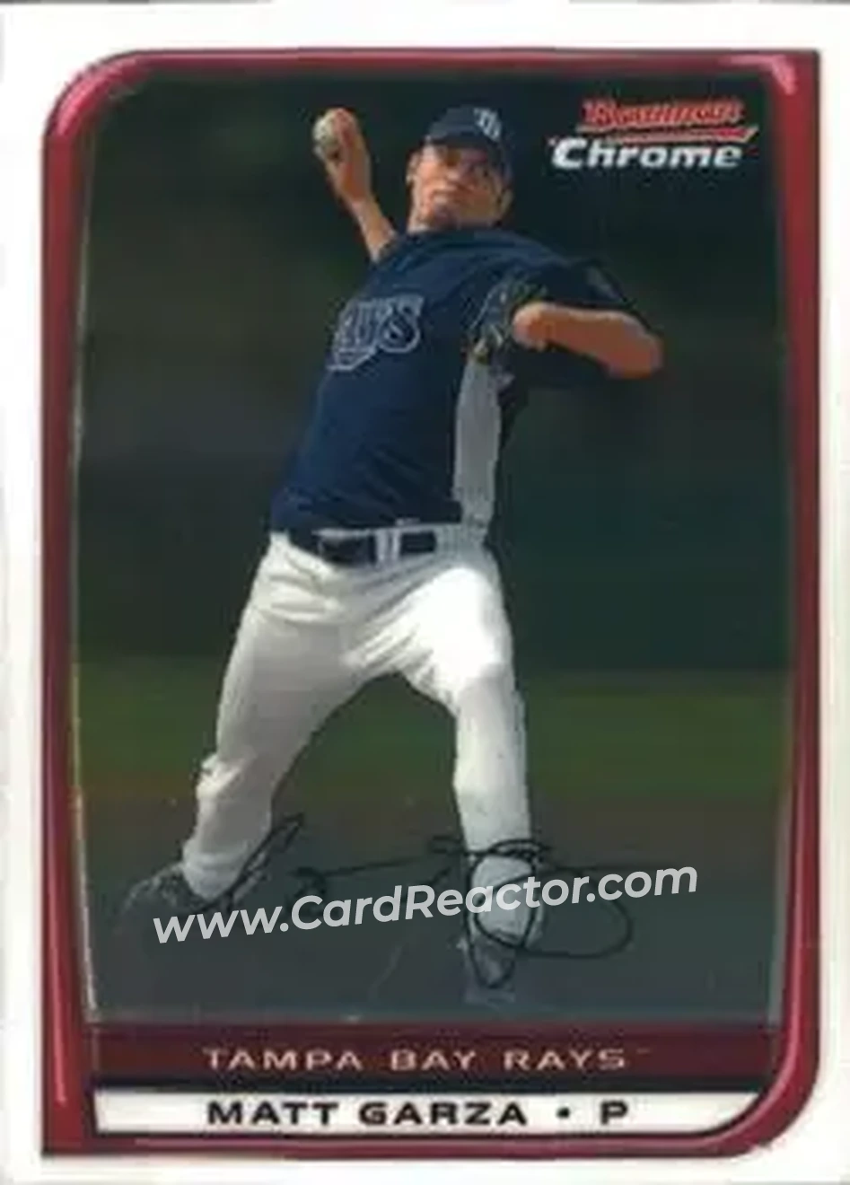 2008 Bowman Chrome #26 - Matt Garza - Tampa Bay Rays - Front 2008 Bowman Chrome #26 - Matt Garza - Tampa Bay Rays - Front