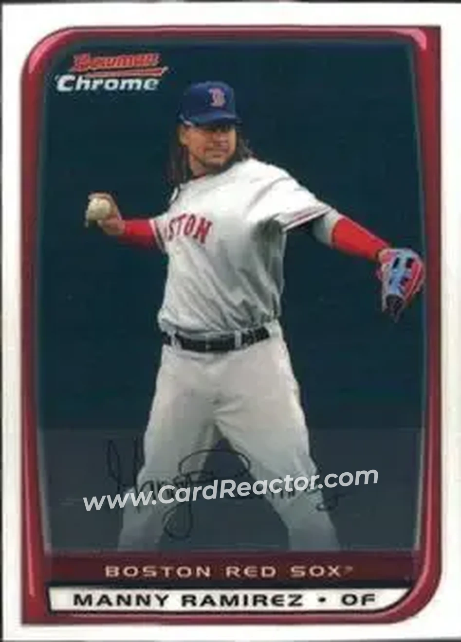 2008 Bowman Chrome #29 - Manny Ramirez - Boston Red Sox - Front