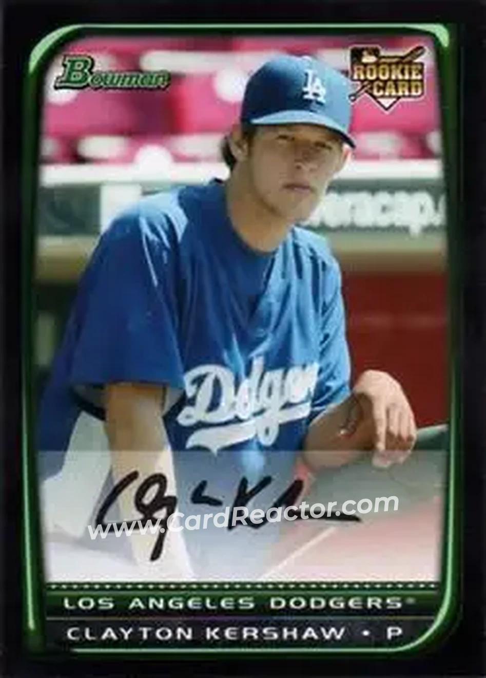 2008 Bowman Draft Picks & Prospects #BDP26 - Clayton Kershaw - Los Angeles Dodgers - Front