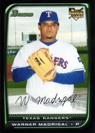 2008 Bowman Draft Picks & Prospects #BDP46 - Warner Madrigal - Texas Rangers