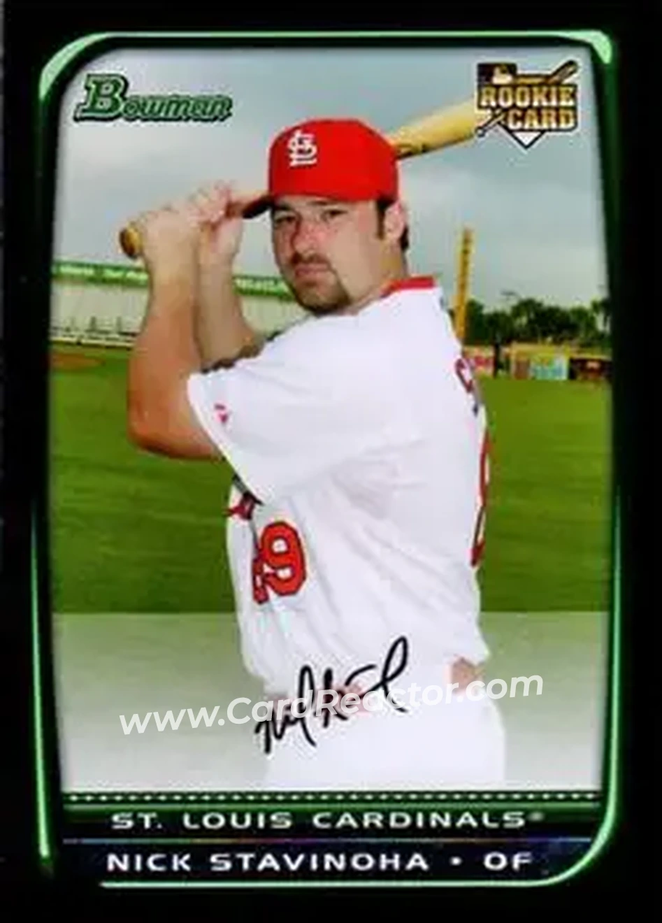 2008 Bowman Draft Picks & Prospects #BDP49 - Nick Stavinoha - St. Louis Cardinals - Front