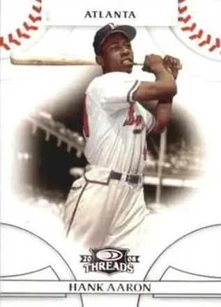 2008 Donruss Threads #1 - Hank Aaron - Atlanta Braves