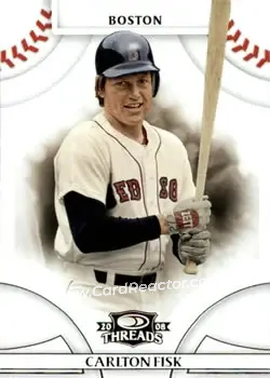 2008 Donruss Threads #7 - Carlton Fisk - Boston Red Sox - Front