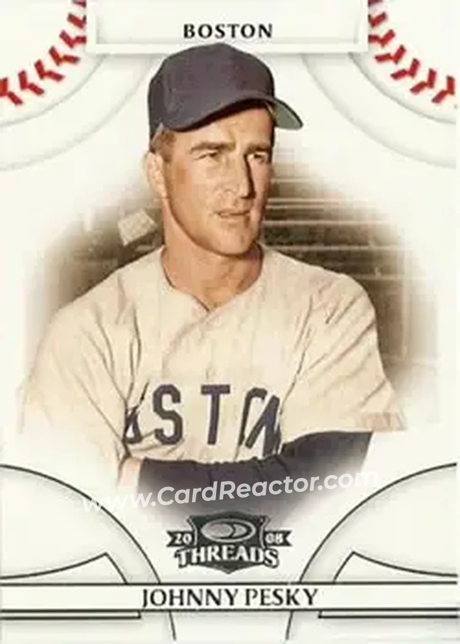 2008 Donruss Threads #10 - Johnny Pesky - Boston Red Sox - Front