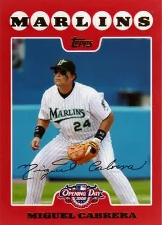 2008 Topps Opening Day #10 - Miguel Cabrera - Florida Marlins