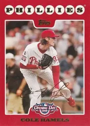 2008 Topps Opening Day #16 - Cole Hamels - Philadelphia Phillies