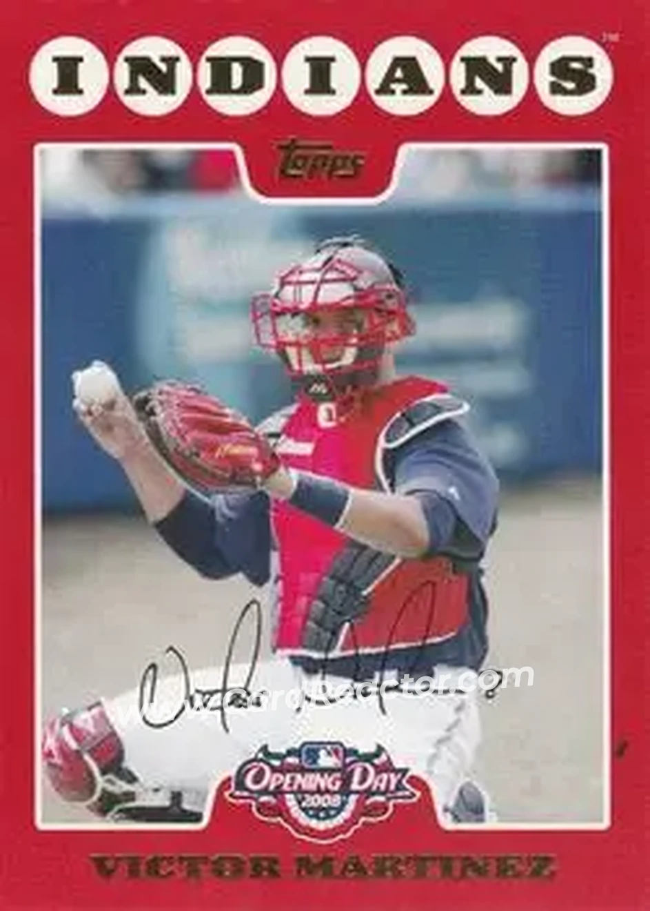 2008 Topps Opening Day #28 - Victor Martinez - Cleveland Indians - Front