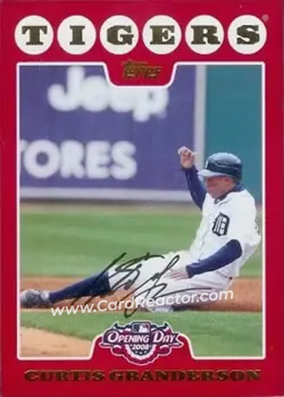 2008 Topps Opening Day #32 - Curtis Granderson - Detroit Tigers - Front 2008 Topps Opening Day #32 - Curtis Granderson - Detroit Tigers - Front