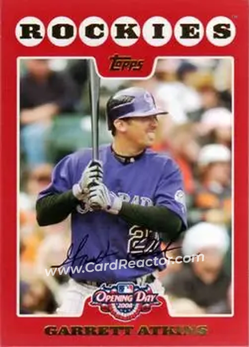 2008 Topps Opening Day #35 - Garrett Atkins - Colorado Rockies - Front 2008 Topps Opening Day #35 - Garrett Atkins - Colorado Rockies - Front