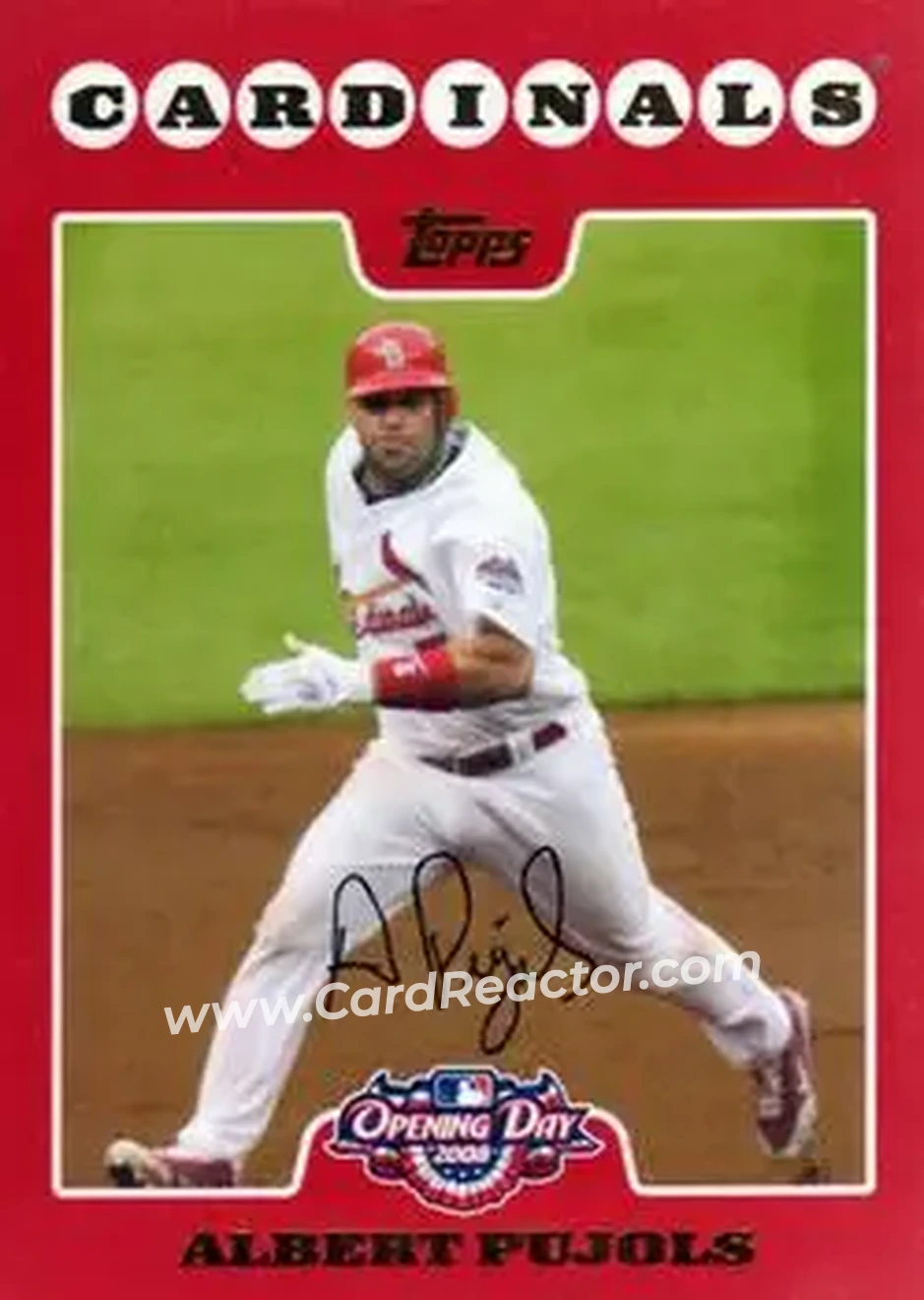 2008 Topps Opening Day #50 - Albert Pujols - St. Louis Cardinals - Front
