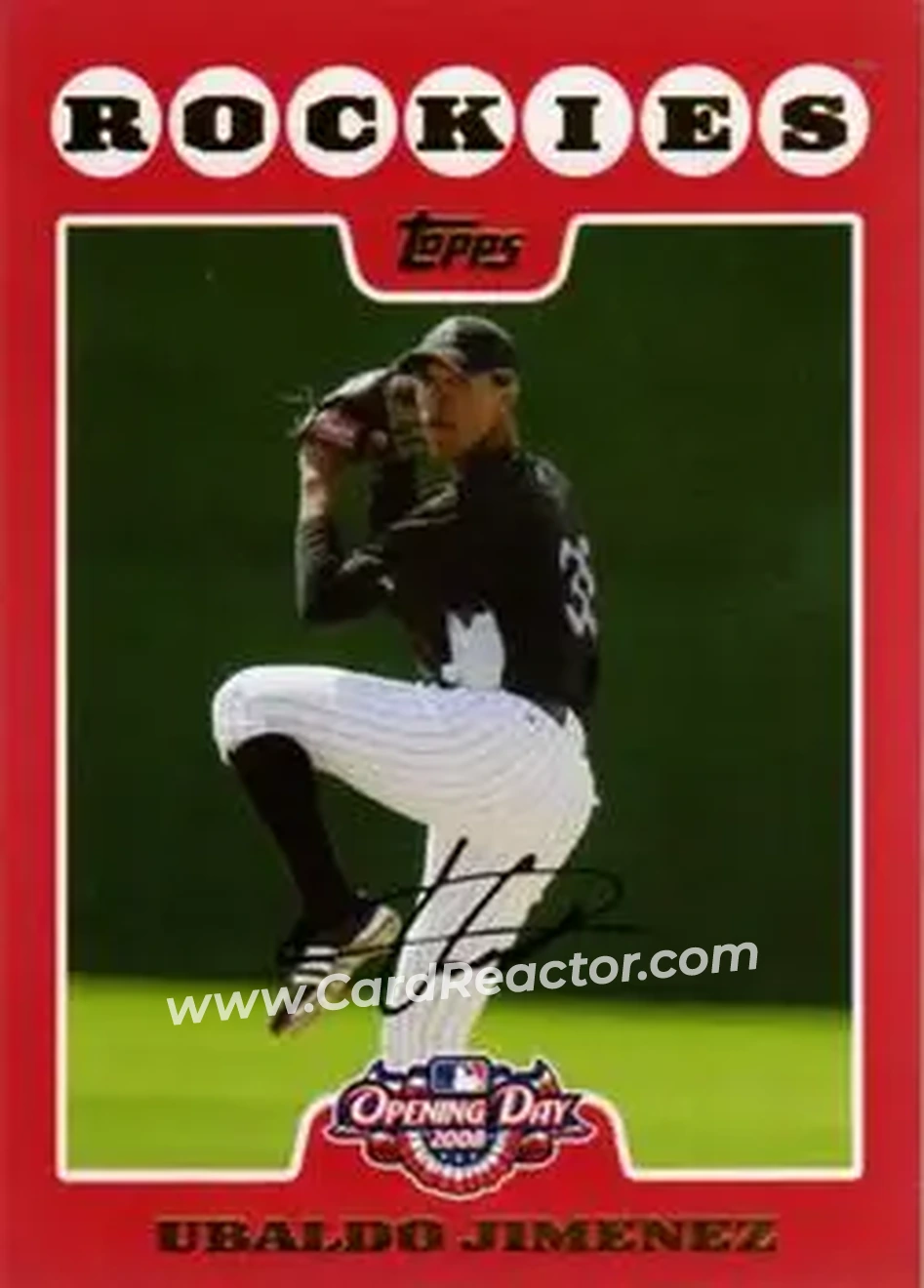 2008 Topps Opening Day #51 - Ubaldo Jimenez - Colorado Rockies - Front