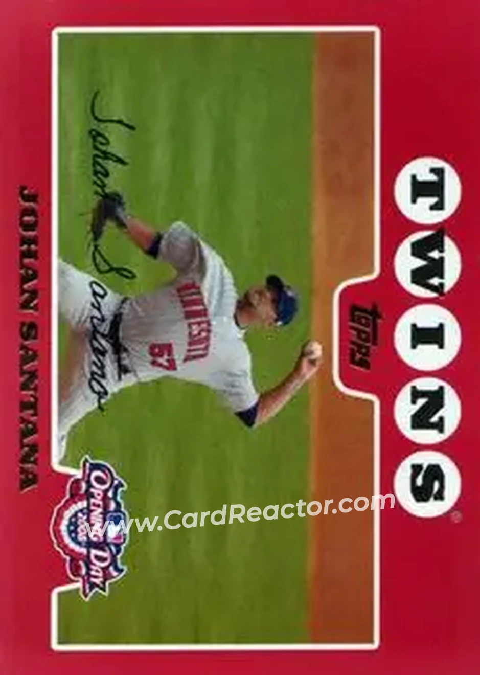 2008 Topps Opening Day #52 - Johan Santana - Minnesota Twins - Front