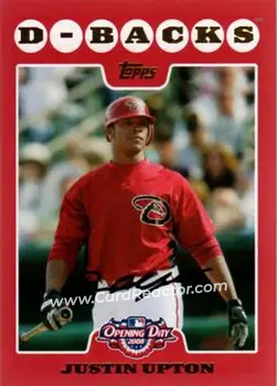 2008 Topps Opening Day #58 - Justin Upton - Arizona Diamondbacks - Front