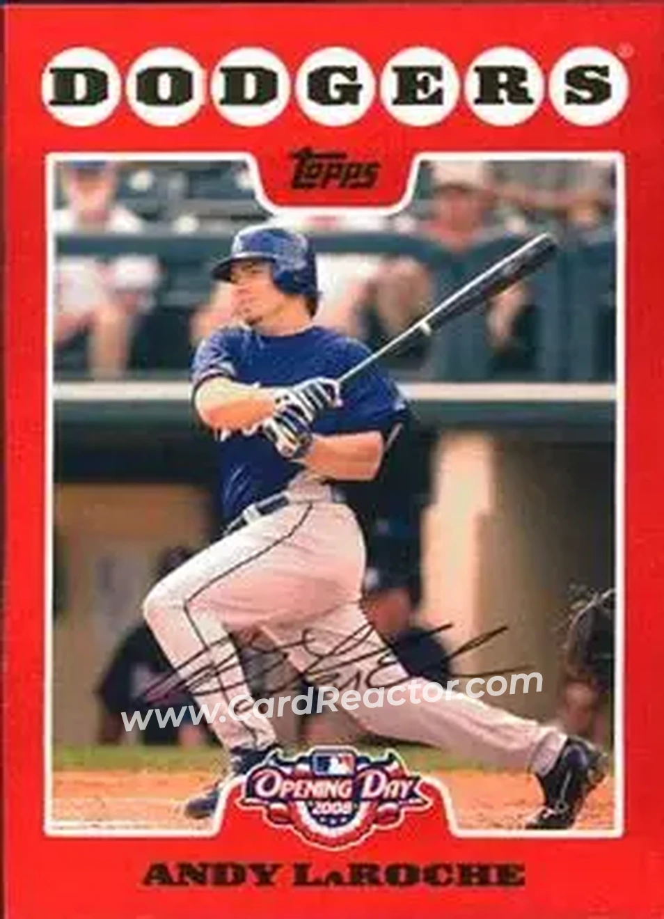2008 Topps Opening Day #68 - Andy LaRoche - Los Angeles Dodgers - Front
