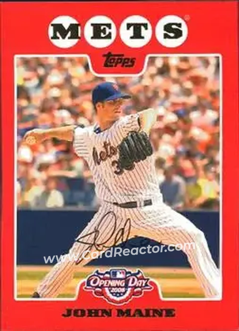2008 Topps Opening Day #73 - John Maine - New York Mets - Front