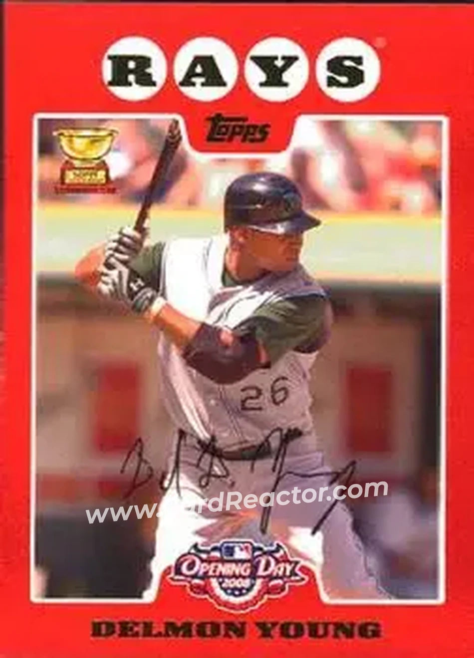 2008 Topps Opening Day #74 - Delmon Young - Tampa Bay Rays - Front